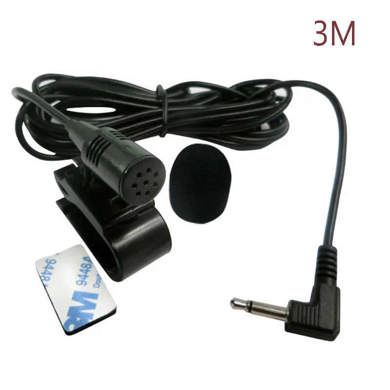 

Car Audio Microphone Cable Car Wired Mic Navigation External Megafone Cable Lavalier Outdoor DVD Radio Interview Amplifier 3.5mm