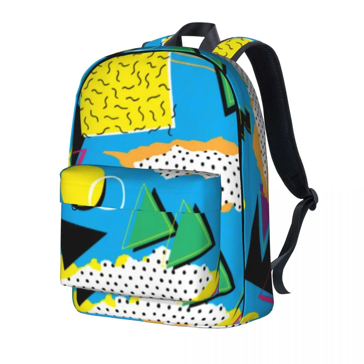 

Retro 80s Geometric Backpack Memphis Art Print College Backpacks Teen Kawaii School Bags High Quality Print Rucksack