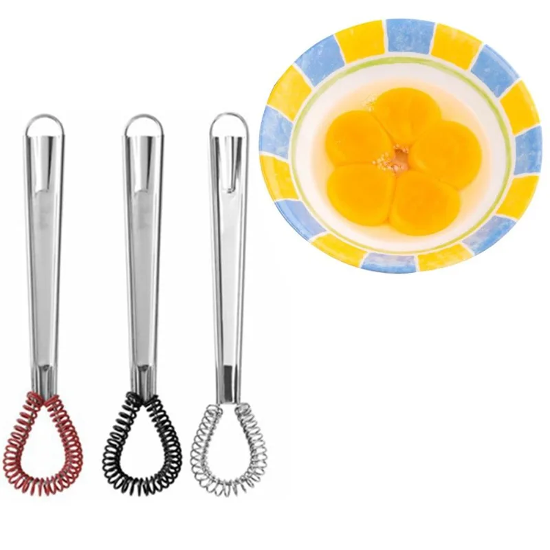 Manual Egg Beater Silicone Spring Coil For Stirring Whipping Foaming Creamy Mixer Sauce Blender Baking Accesorios De Cocina