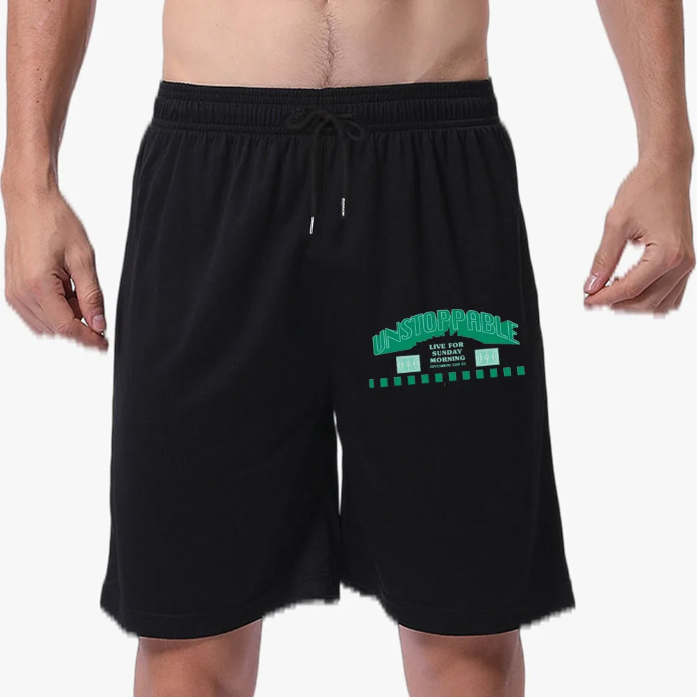 

Men's five-point pants summer milk silk green letter printing cartoon five-point pants