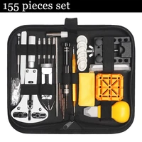 134 155pcs watch repair tool kit watch link pin remover shell opener spring bar remover watch battery replacement strap needle