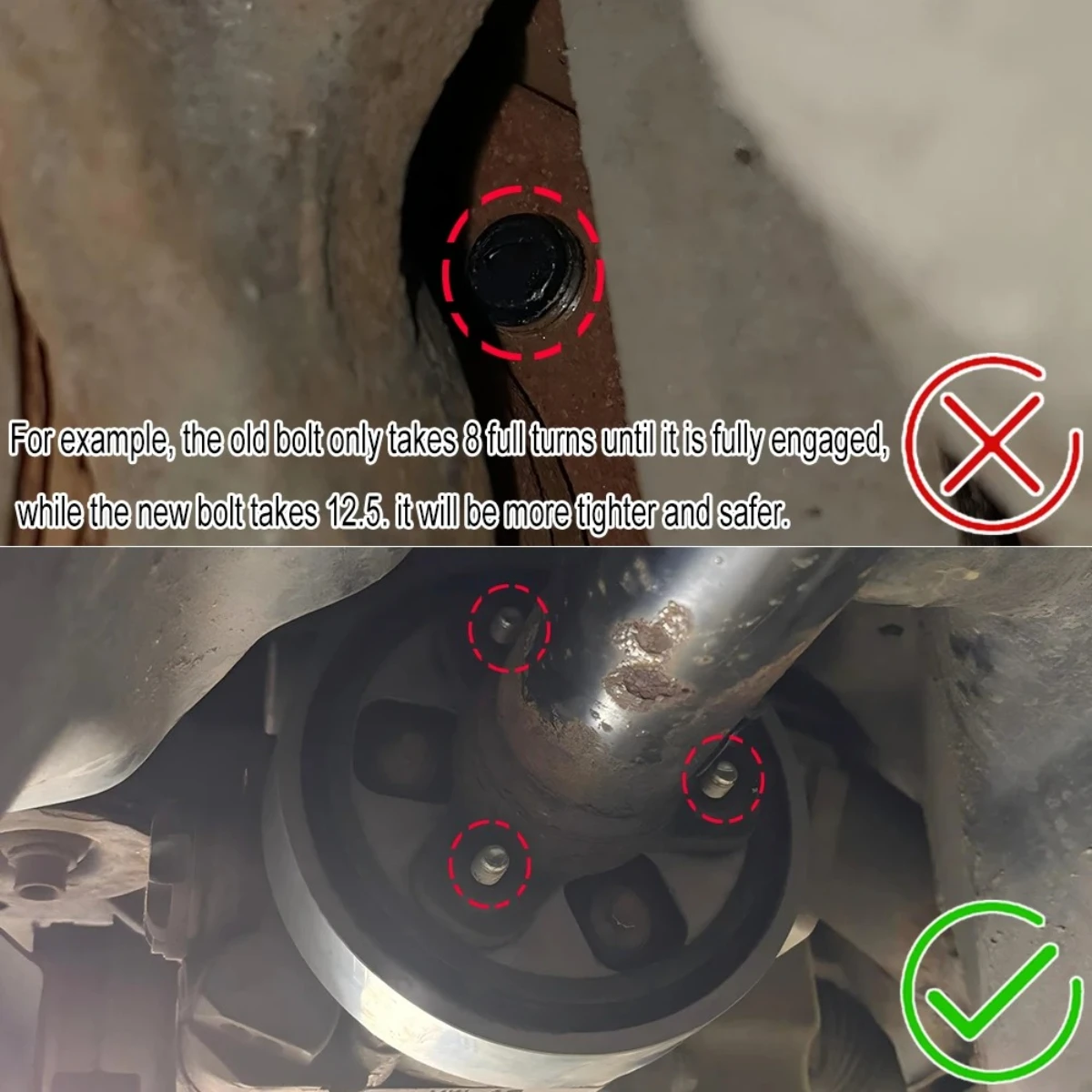 Фото Комплект из 4/5 шт. удлиненных колесных гаек-болтов для Dacia Duster, Logan, Sandero B90, Renault Clio, Fluence, Scenic 2, 3 №4