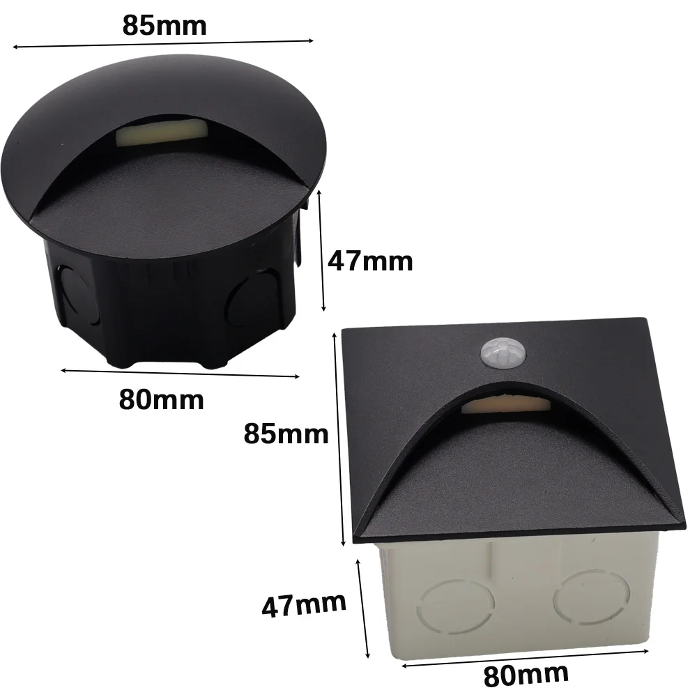 Встроенный настенный светильник 3 Вт датчик движения в помещении для прохода