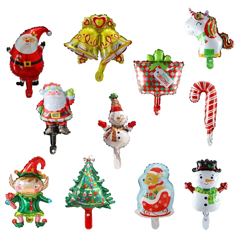 

Mini Merry Christmas Foil Balloons Santa Claus Xmas Tree Elk Snowman 2024 New Year Party Decoration Supplies Kid Globos