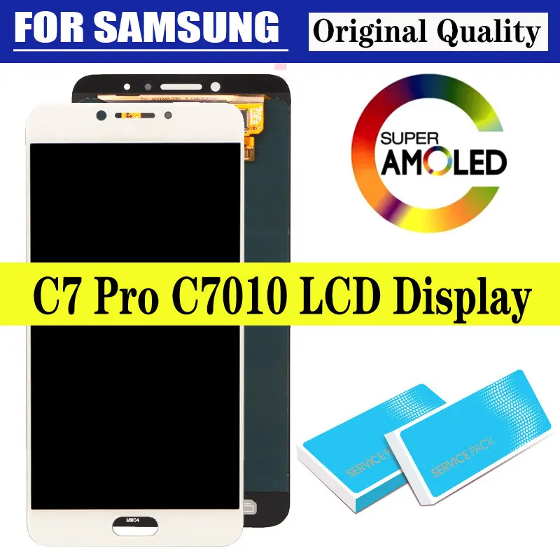 100% оригинал 5 7 ''ЖК дисплей экран для SAMSUNG Galaxy C7 Pro C7010 ЖК-дисплей с сенсорным