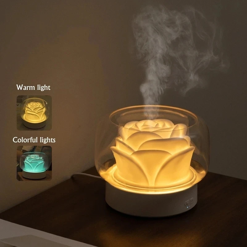 

400ml Flower Aroma Diffuser Electric Mist Maker Aromatherapy Essential Oil Air Humidifier for Holidays Gift