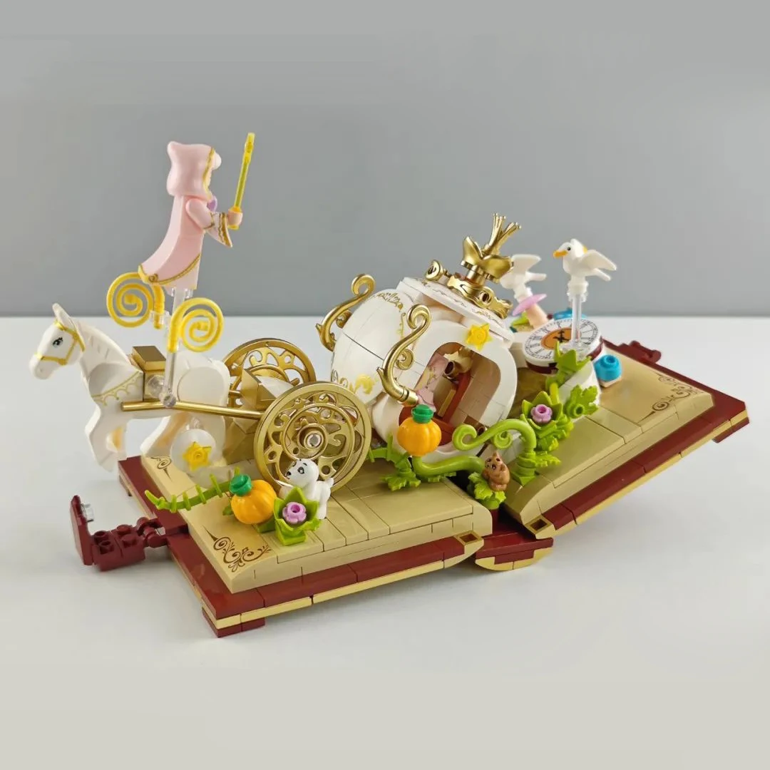 

Wekki Brick Town of Fairy Tale Series - Cinderella Book Building MOC DIY Model Blocks Brick Educational Kids Toys Children Gifts