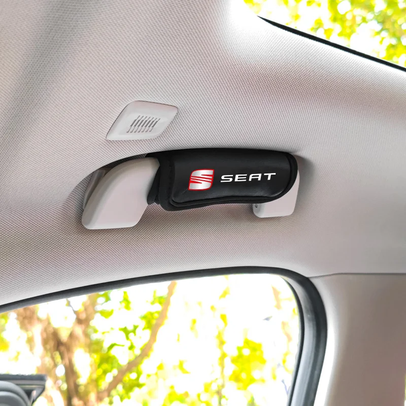 

2Pcs Auto Interior Accessories Car Roof Handle Protection Cover Pull Gloves Stickers Case For SEAT Leon Cupra MK1 MK2 MK3 Ibiza