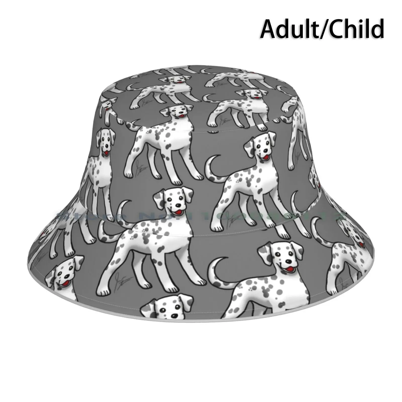 

Dalmatian Bucket Hat Sun Cap Puppy Dogs Dalmatian Dalmashun 101 Foldable Outdoor Fisherman Hat