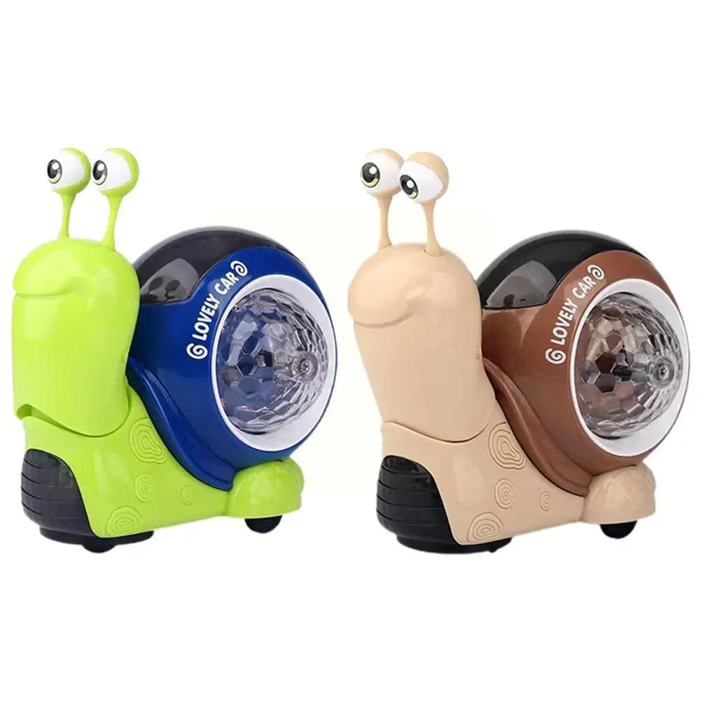 

Funny Infant Toys Electric Snails Rotating Walking With Music Light Cartoon Animal Model Educational Toys For Children Gift R5B4