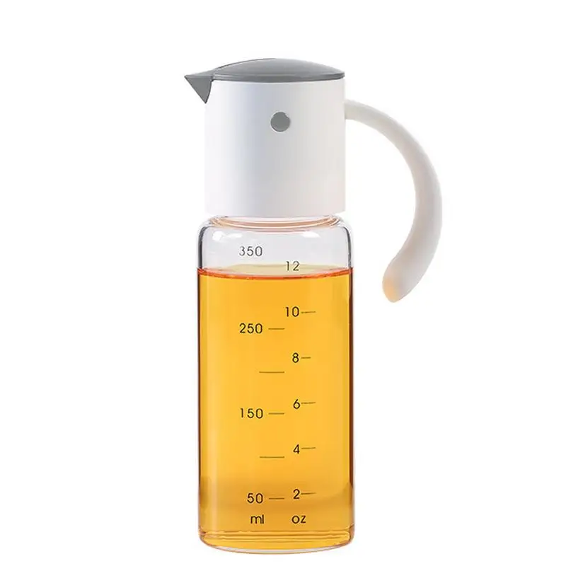 

Oil Dispenser For Kitchen Condiment Container With Silicone Sealing Ring 12.7Oz Leakproof Kitchen Bottle With Auto Lid Anti Slip