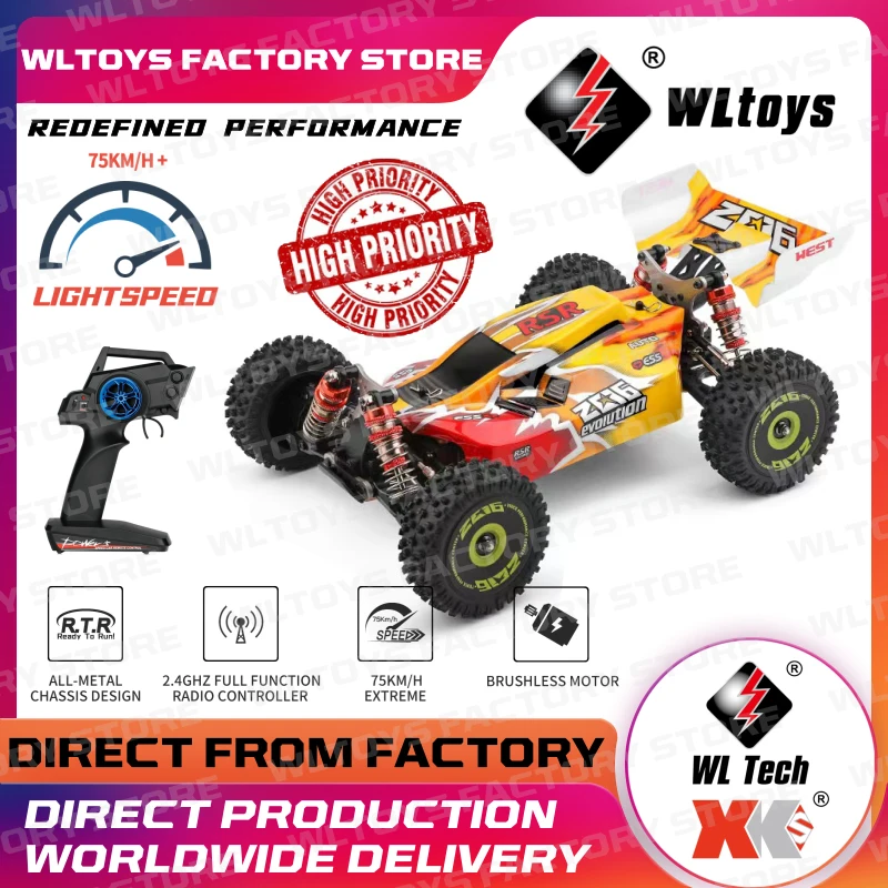 WLtoys 144010 Радиоуправляемый автомобиль 75 км/ч высокоскоростной внедорожник 2 4G