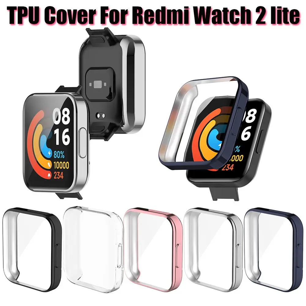 

Accessories Frame Shell Full Coverage Screen Protector Protective Case Cover TPU For Redmi Watch 2 Lite