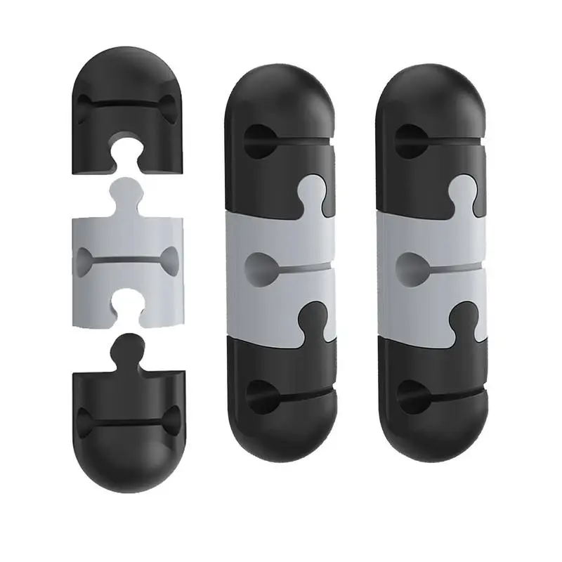 

Desktop Wire Organizer 3pcs Silicone Cord Wrap For Appliance Cable Clips Cable Management Cord Organizer Clips Self Adhesive