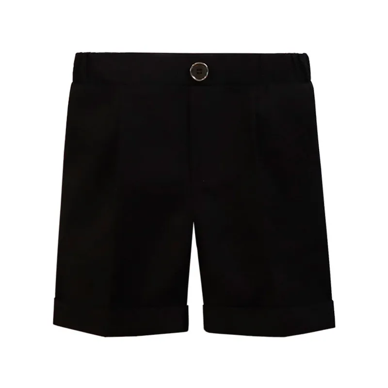 Летние хлопковые шорты для мальчиков модные детские официальные брюки короткие