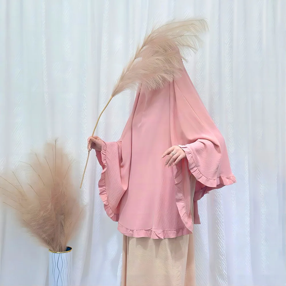 Женский головной убор с оборками Элегантный мягкий однотонный шарф в арабском и