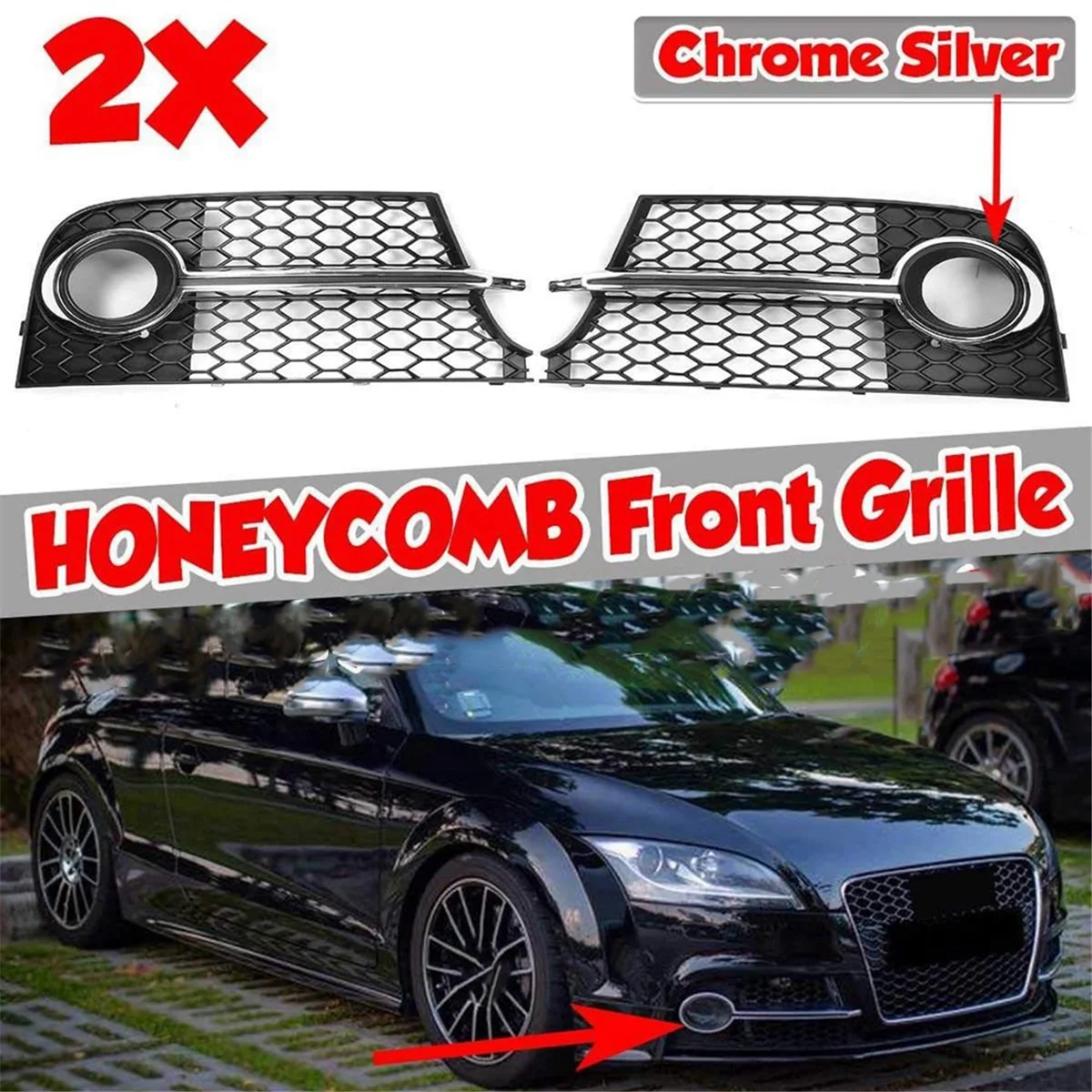 Автомобильная сетка рама противотуманной фары сотовая решетка противотуманная