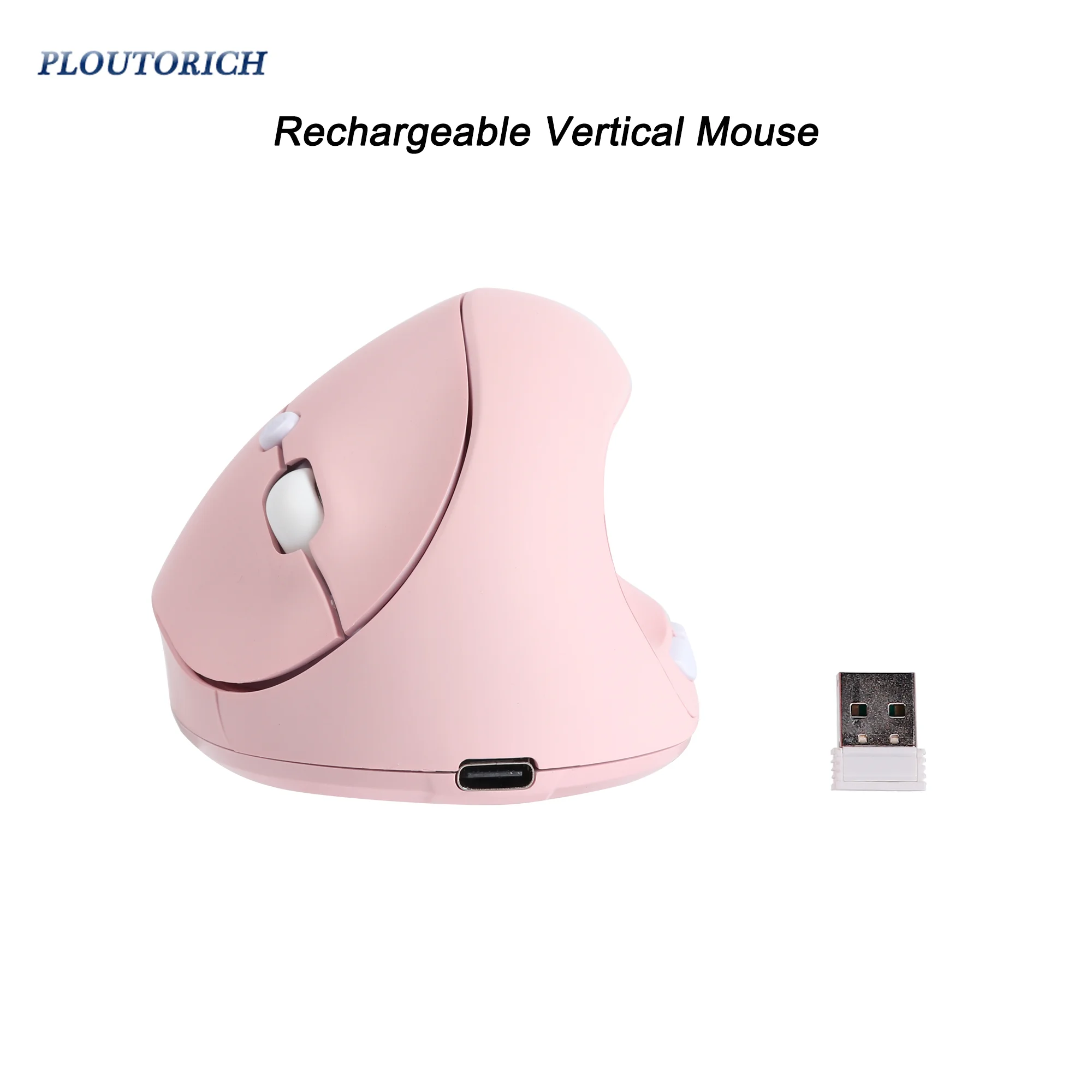 Беспроводная вертикальная мышь эргономичный дизайн перезаряжаемая Plug and Play