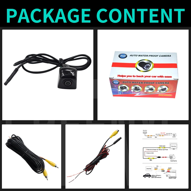 1280*720P CCD Chips Night Vision Auto Assistance Intelligent Dynamic Trajectory Parking Line Car Reverse Backup Rear View Camera |