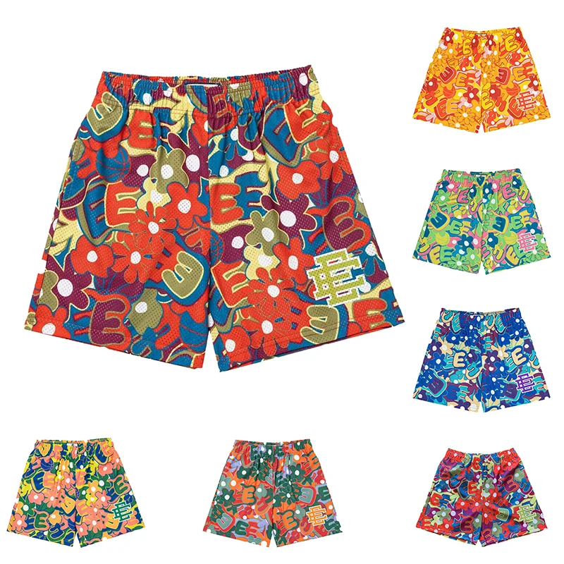 

Eric Emanuel EE Basic Shorts For Men Summer Breathable Shorts Men's GYM Fitness Running Mesh Shorts Male Print Basketball Shorts