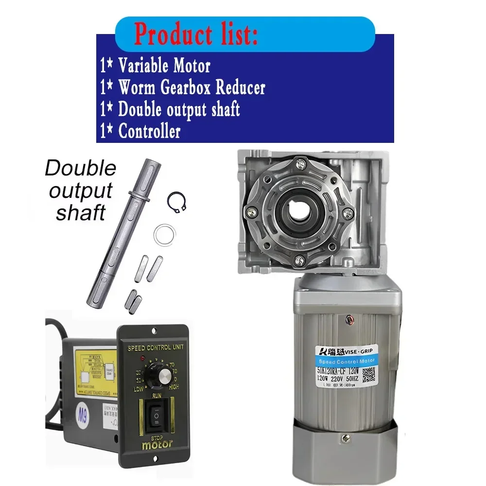 

Червячный мотор-редуктор переменного тока 40–180 Вт, 110–220 В, 50/60 Гц, с редуктором, регулируемой скоростью, контроллер, мотор-редуктор 260–16 об/мин, самоблокирующийся