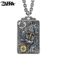 zabra 925 sterling silver jewelry pi yao brave troops pendant for men and women vintage with lucky coin talisman amulet