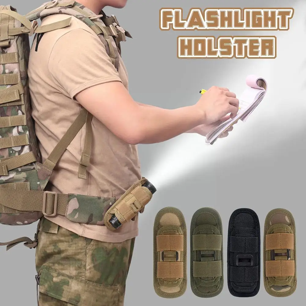 

Flashlight Holster 360 Degrees Rotatable Flashlight Accessory Pouch Equipment Kits Survival Material Lighting Camping Nylon T9A0