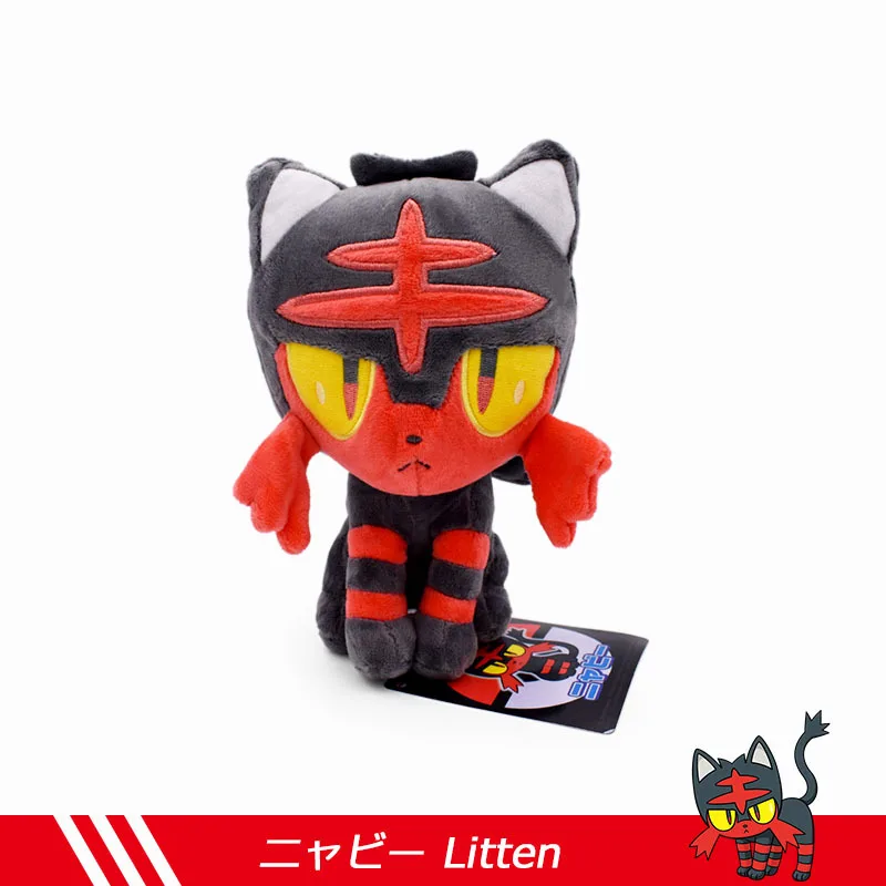 Серия Pokemon Litten плюшевая кукла анимация периферийные декоративные украшения