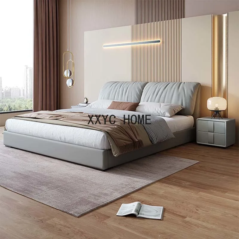 Двуспальная Скандинавская кровать роскошная для хранения современная