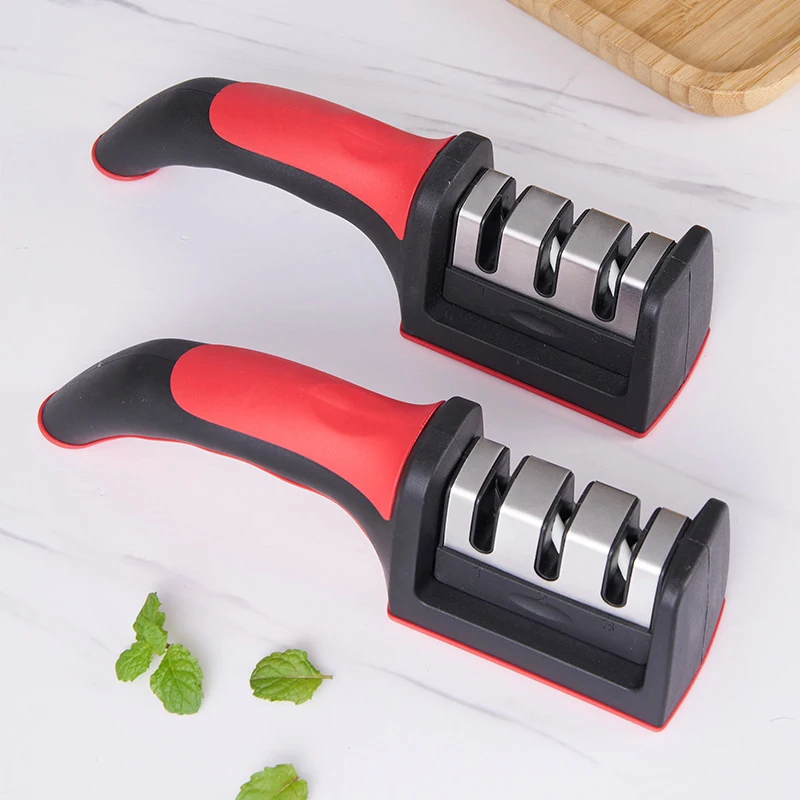 

Knife Sharpener Handheld Multifunctional 3/4 Stages Quick Sharpening Tool Kitchen Whetstone Knives Accessories Gadget