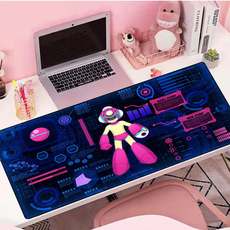 

Большой коврик для мыши Mega Man X8 Kawaii, Мультяшные аксессуары для игрового стола, коврик для мыши, аниме резиновый коврик, коврик для настольног...