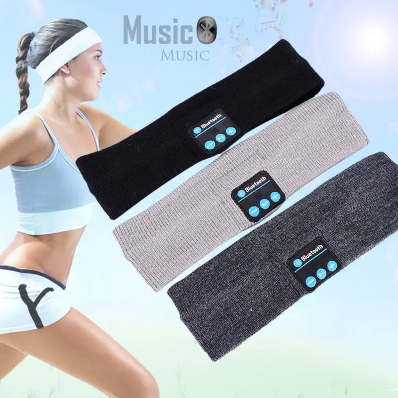 Men's and Women's Wireless Bluetooth Headset Nightcap Sports Headset with Speaker Training Jogging Yoga Headband Hairband