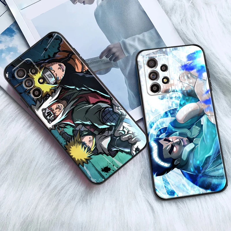 

NARUTO Luxury Cartoon Sasuke For Samsung S8 S9 Plus S10 S10E S20 S21 FE Lite Ultra Plus Phone Case Funda Black Coque Soft