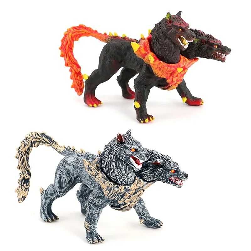 

Playful bag Hell dog model double headed dog magic beast Ancient Roman mythological animal figure static ornaments HG11