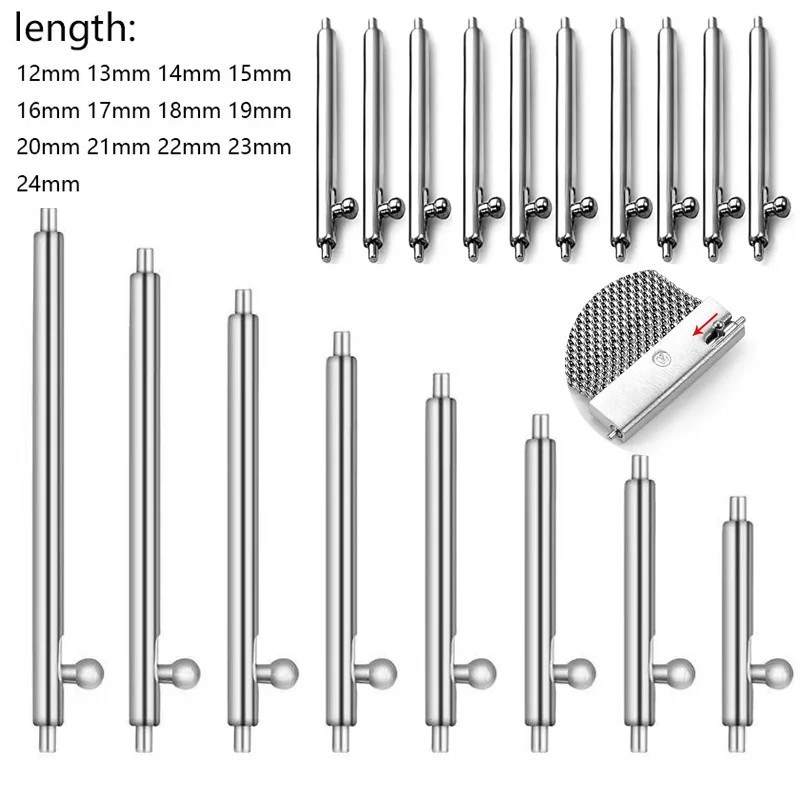 

22 мм 20 мм 10 шт. диаметр 1,8 мм, инструменты для штифтов для часов, металлические аксессуары для часов из нержавеющей стали, пружинные стержни, булавки 18 мм, 23-16 мм, 19 мм, 24 мм