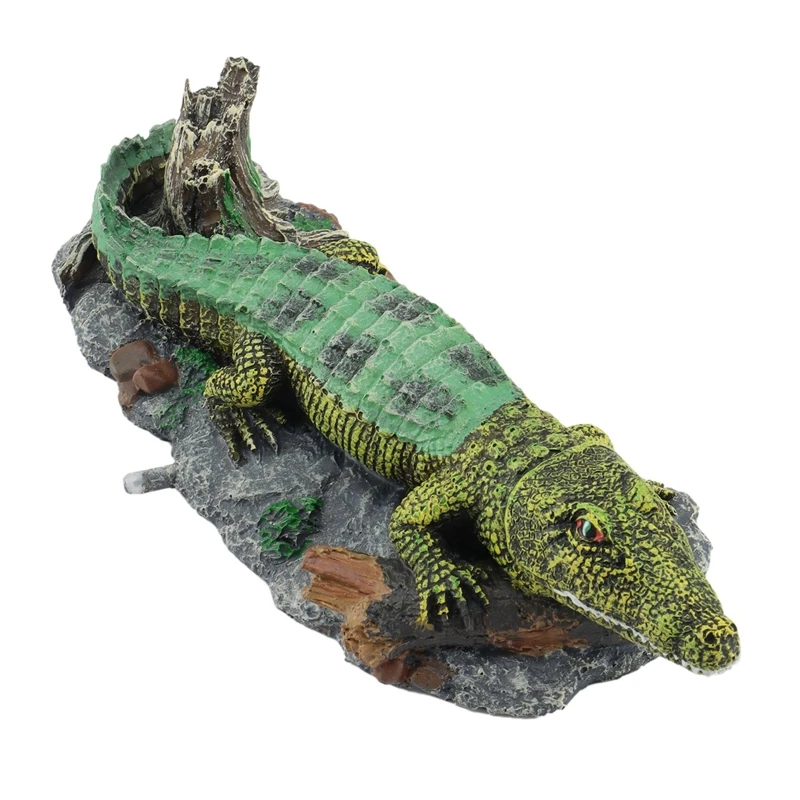 

Aquarium Oxygen Pump Resin Crocodile Decoration For Aquarium Crocodile Shape Oxygen Pump Landscape Air Bubble Ornament