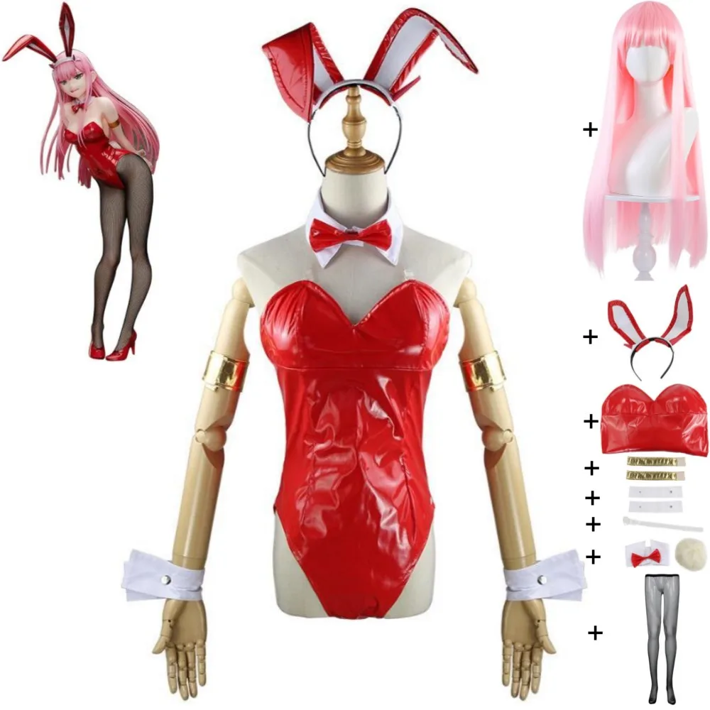 

Костюм для косплея из аниме «любимый в Фране» Zero Two Code: 002 02, костюм с розовым париком «Банни», униформа для девушки, сексуальный женский комби...