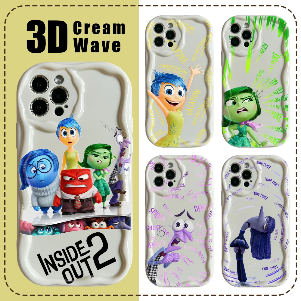 Чехол для телефона Inside Out Joy Vivo Y50 Y36 Y35 Y30 Y28 Y22 Y21 Y20 V40 V30e V27e V23 V23e S12 4G 5G 3D Creamy Wave Soft Cover