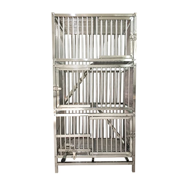 

Luxury 3 layer big Stainless steel cat cage