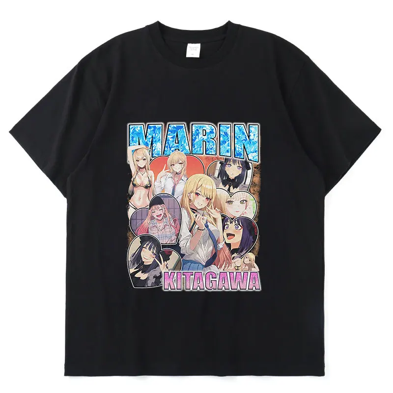 

Anime My Dress-Up Darling Marin Kitagawa New Products In Stock Fashion Manga Print T-Shirts Summer Cotton Woman T Shirt Hip Hop