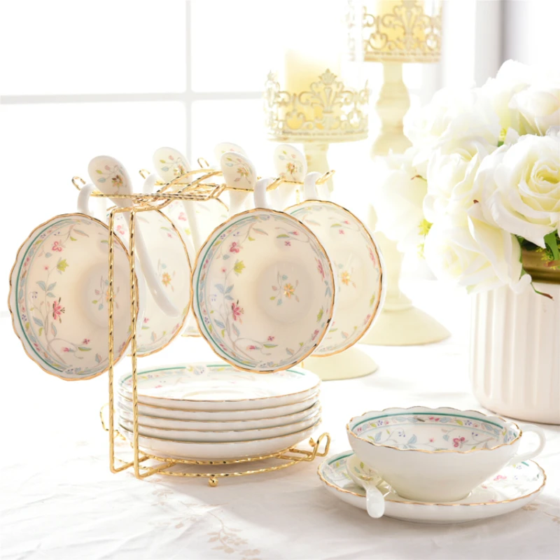 

Роскошная оригинальная керамическая кофейная кружка для завтрака, сервис из костяного фарфора, Набор кружек для кофе