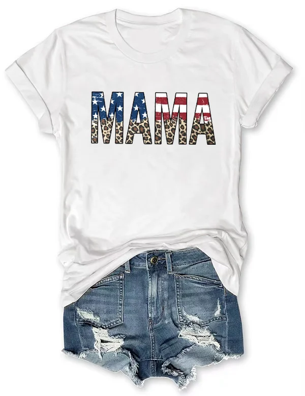 

Minimalist Style Ladies Short Sleeve Mama Women Tee Correcting Body Shape Hot Style Fashionable and Avant-garde Tshirt