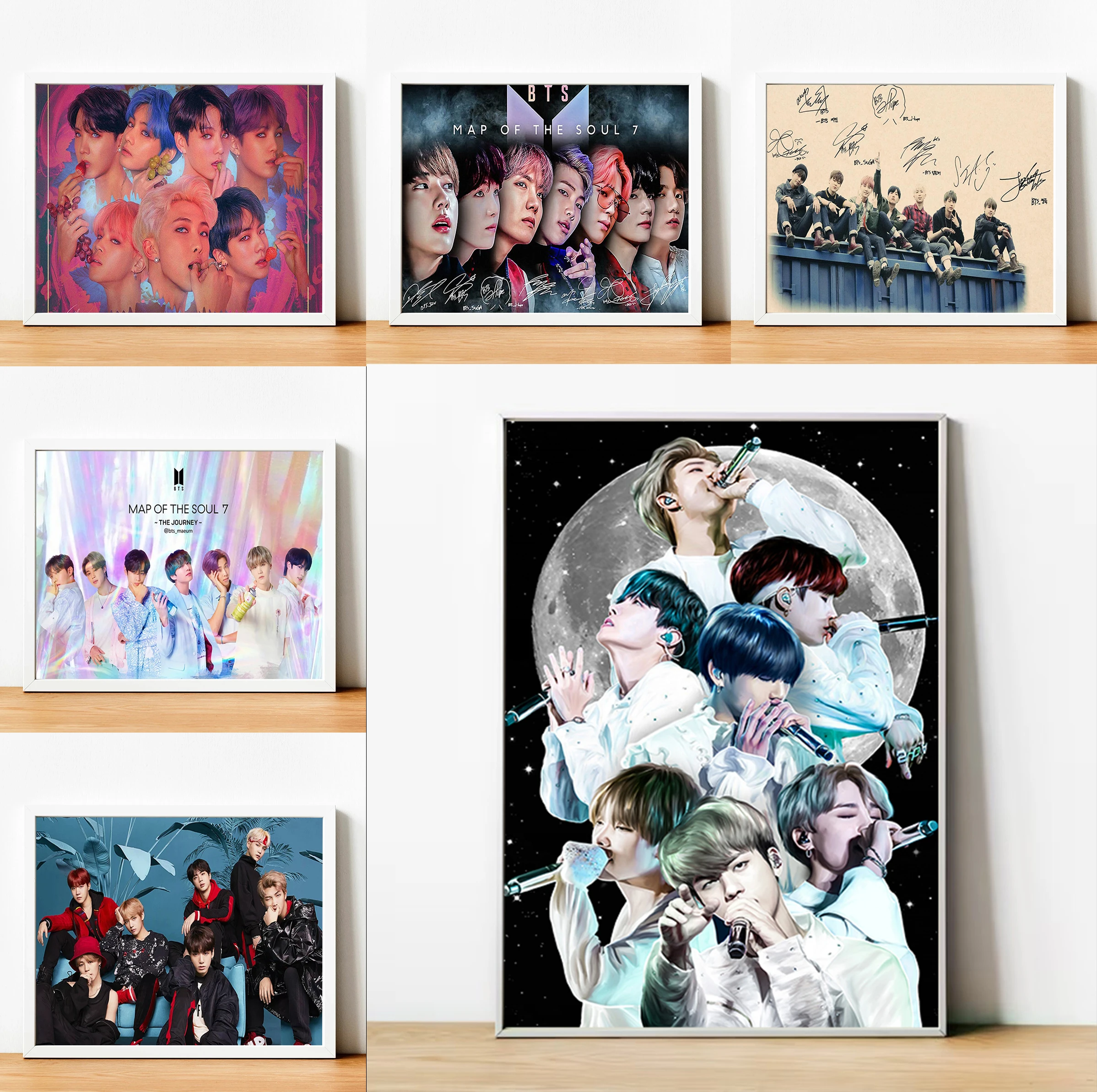 Постер популярный в Корее музыкальный мальчик группы Bts декоративные картины для гостиной украшение для дома и украшения художественные плакаты на стену