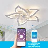 ouqi led ceiling fan light app remote control mute 3 wind adjustable speed dimmable ceiling light modern for living room bedroom