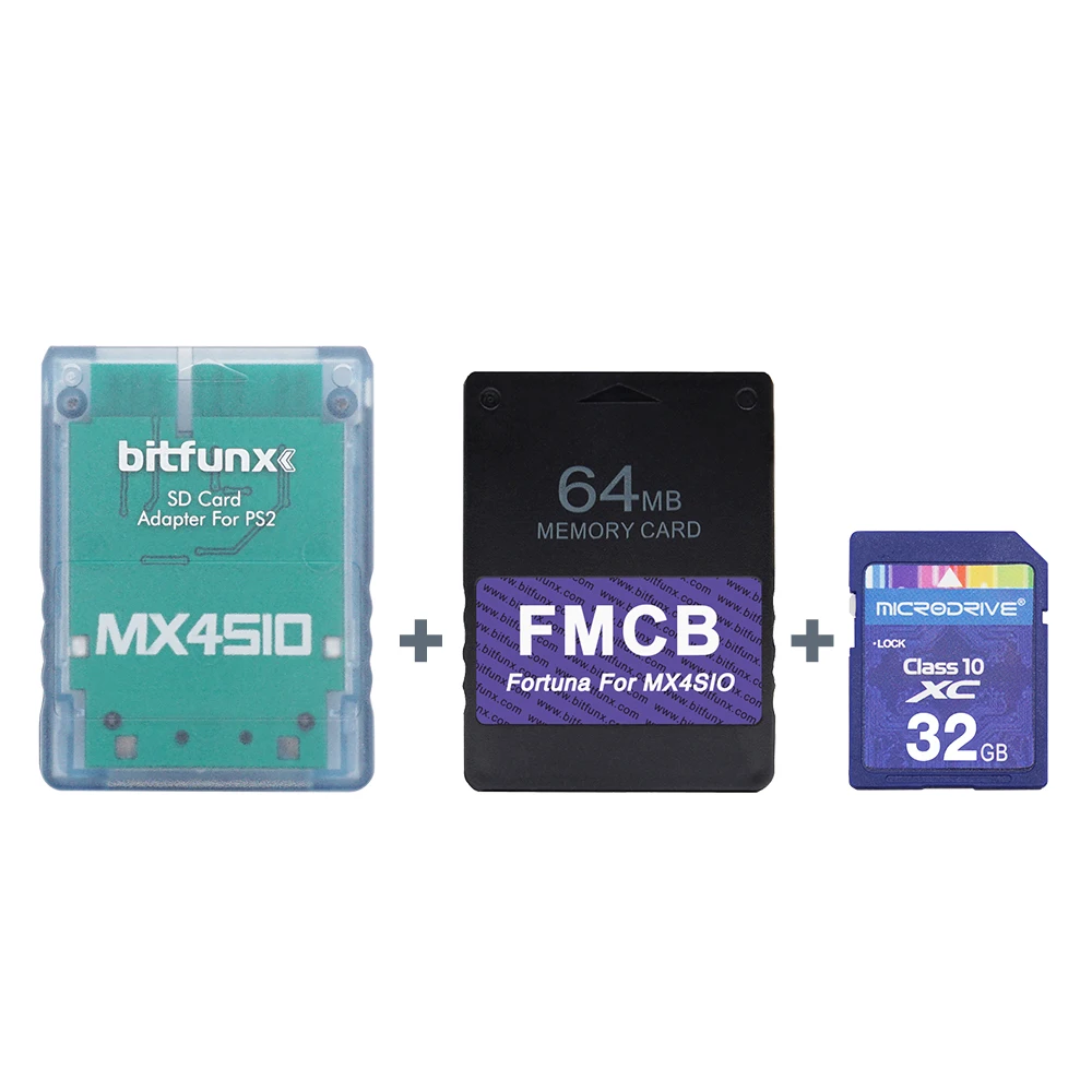 Адаптер для SD-карты MX4SIO SIO2SD PS2 Slim игровые консоли + Fortuna 64MB FMCB OPL1.2.0 комбинированная