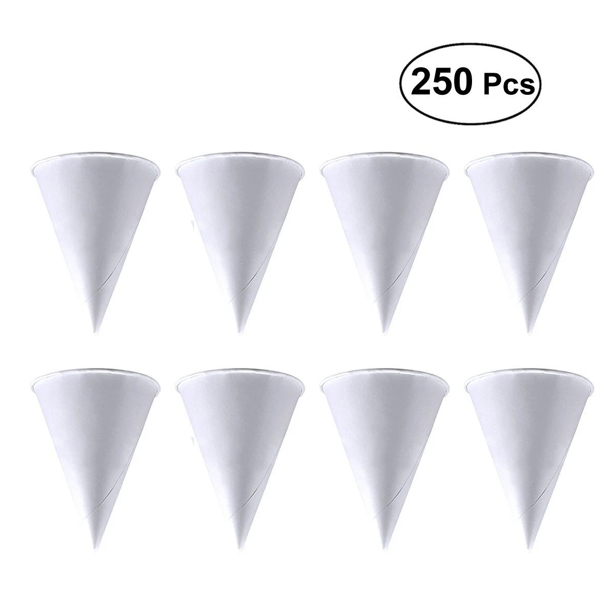 

250pcs 3.7oz Disposable Cone Water Cups Paper Funnel Cups Snow Cone Cups For Wall Mounted Cup Storage Rack Cups Container