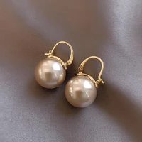 retro high end pearl earrings for women 2022 new trendy korean temperament light luxury drop earrings high quality factory