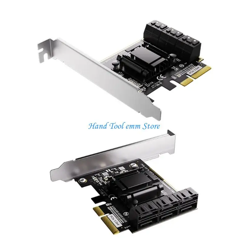 Фото H37F PCIE к 6-портовой карте расширения SATA3.0 с быстрой скоростью передачи 6 Гбит/с №4
