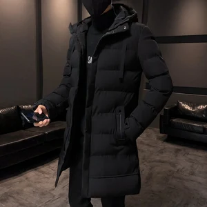 Imported Men 2022 Winter New Plus Long Warm Thick Hood Parkas Jacket Coat Men Autumn Outwear Outfits Classic 