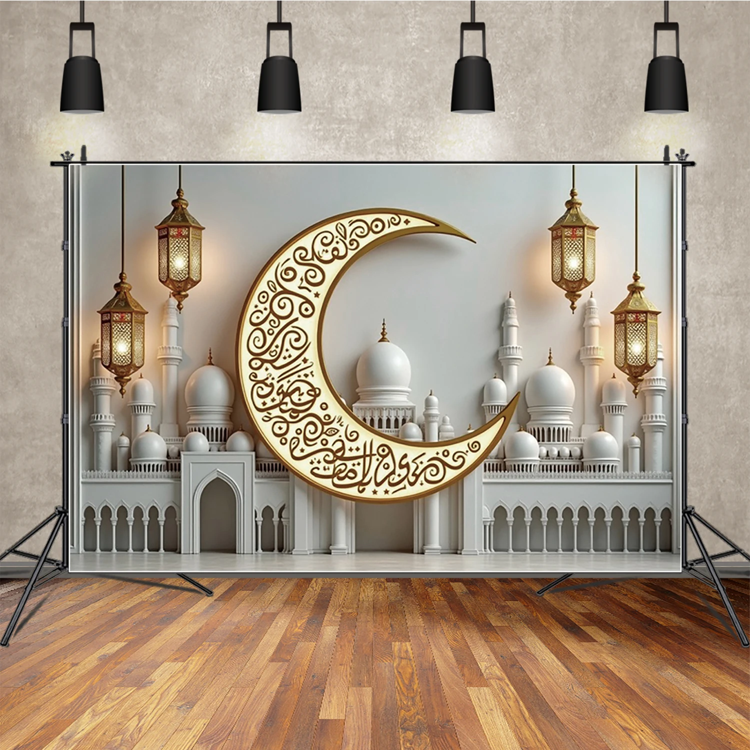 Фон для фотосъемки MOON.QG Happy Ramadan Mubarak